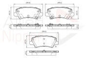 ADB32757 Sada brzdových platničiek kotúčovej brzdy ANL Braking COMLINE