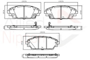 ADB33527 Sada brzdových platničiek kotúčovej brzdy ANL Braking COMLINE