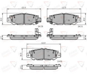 ADB3835 Sada brzdových platničiek kotúčovej brzdy ANL Braking COMLINE