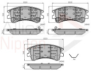 ADB3950 Sada brzdových platničiek kotúčovej brzdy ANL Braking COMLINE