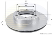 ADC01169V Brzdový kotúč ANL Coated Braking COMLINE