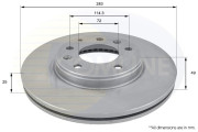 ADC0445V Brzdový kotúč ANL Coated Braking COMLINE