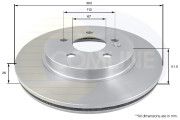 ADC1630V Brzdový kotúč ANL Coated Braking COMLINE