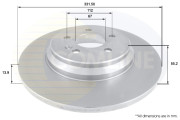 ADC1634 Brzdový kotúč ANL Coated Braking COMLINE