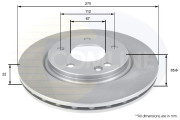 ADC1666V Brzdový kotúč ANL Coated Braking COMLINE