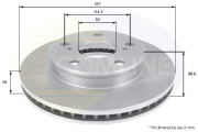 ADC2504V Brzdový kotúč ANL Coated Braking COMLINE