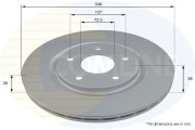 ADC2822V Brzdový kotúč ANL Coated Braking COMLINE