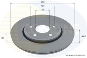 ADC2894V Brzdový kotúč ANL Coated Braking COMLINE