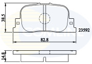 CBP01172 Sada brzdových platničiek kotúčovej brzdy Comline COMLINE