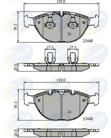 CBP01609 Sada brzdových platničiek kotúčovej brzdy Comline COMLINE