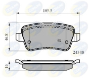 CBP01630 Sada brzdových platničiek kotúčovej brzdy Comline COMLINE