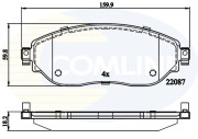 CBP02285 Sada brzdových platničiek kotúčovej brzdy Comline COMLINE