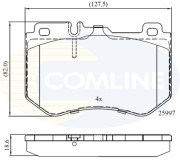 CBP02347 Sada brzdových platničiek kotúčovej brzdy Comline COMLINE