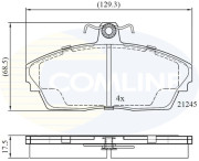 CBP0256 Sada brzdových platničiek kotúčovej brzdy Comline COMLINE