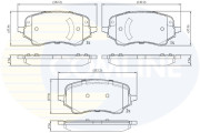CBP02740 Sada brzdových platničiek kotúčovej brzdy Comline COMLINE