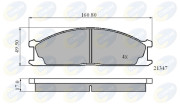 CBP0423 Sada brzdových platničiek kotúčovej brzdy Comline COMLINE