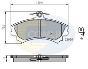 CBP31304 Sada brzdových platničiek kotúčovej brzdy Comline COMLINE