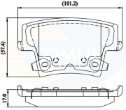 CBP32216 Sada brzdových platničiek kotúčovej brzdy Comline COMLINE