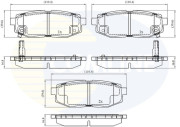 CBP32488 Sada brzdových platničiek kotúčovej brzdy Comline COMLINE