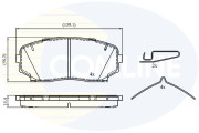 CBP33003 Sada brzdových platničiek kotúčovej brzdy Comline COMLINE