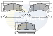 CBP3441 Sada brzdových platničiek kotúčovej brzdy Comline COMLINE