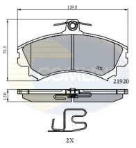 CBP3462 Sada brzdových platničiek kotúčovej brzdy Comline COMLINE