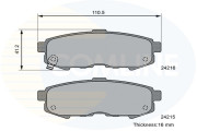 CBP36088 Sada brzdových platničiek kotúčovej brzdy Comline COMLINE