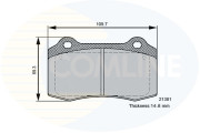 CBP36089 Sada brzdových platničiek kotúčovej brzdy Comline COMLINE