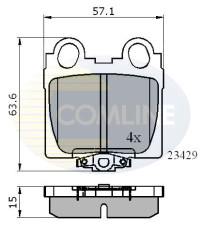 CBP3836 Sada brzdových platničiek kotúčovej brzdy Comline COMLINE