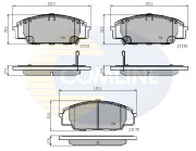 CBP3947 Sada brzdových platničiek kotúčovej brzdy Comline COMLINE