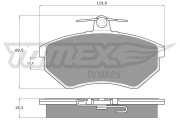 TX 10-11 Sada brzdových destiček, kotoučová brzda TOMEX Brakes