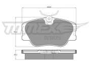 TX 10-21 Sada brzdových platničiek kotúčovej brzdy TOMEX Brakes