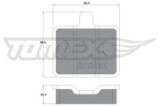 TX 10-25 Sada brzdových platničiek kotúčovej brzdy TOMEX Brakes