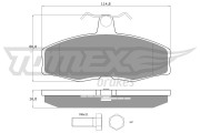 TX 10-272 Sada brzdových platničiek kotúčovej brzdy TOMEX Brakes