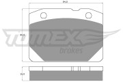 TX 10-31 Sada brzdových platničiek kotúčovej brzdy TOMEX Brakes