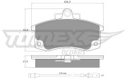TX 10-361 Sada brzdových platničiek kotúčovej brzdy TOMEX Brakes