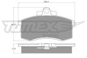 TX 10-36 Sada brzdových platničiek kotúčovej brzdy TOMEX Brakes