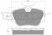 TX 10-38 Sada brzdových platničiek kotúčovej brzdy TOMEX Brakes