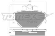 TX 10-39 Sada brzdových platničiek kotúčovej brzdy TOMEX Brakes