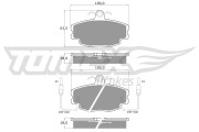 TX 10-48 Sada brzdových platničiek kotúčovej brzdy TOMEX Brakes