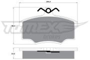 TX 10-57 Sada brzdových platničiek kotúčovej brzdy TOMEX Brakes