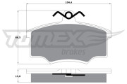 TX 10-58 Sada brzdových platničiek kotúčovej brzdy TOMEX Brakes
