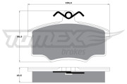 TX 10-59 Sada brzdových platničiek kotúčovej brzdy TOMEX Brakes