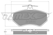 TX 10-63 Sada brzdových platničiek kotúčovej brzdy TOMEX Brakes