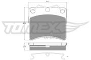 TX 10-64 Sada brzdových destiček, kotoučová brzda TOMEX Brakes
