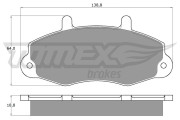 TX 10-66 Sada brzdových platničiek kotúčovej brzdy TOMEX Brakes