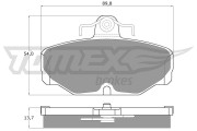 TX 10-67 Sada brzdových platničiek kotúčovej brzdy TOMEX Brakes