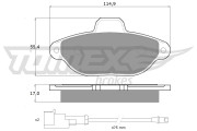 TX 10-721 Sada brzdových platničiek kotúčovej brzdy TOMEX Brakes