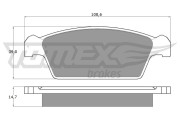 TX 10-75 Sada brzdových platničiek kotúčovej brzdy TOMEX Brakes