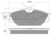 TX 10-761 Sada brzdových platničiek kotúčovej brzdy TOMEX Brakes